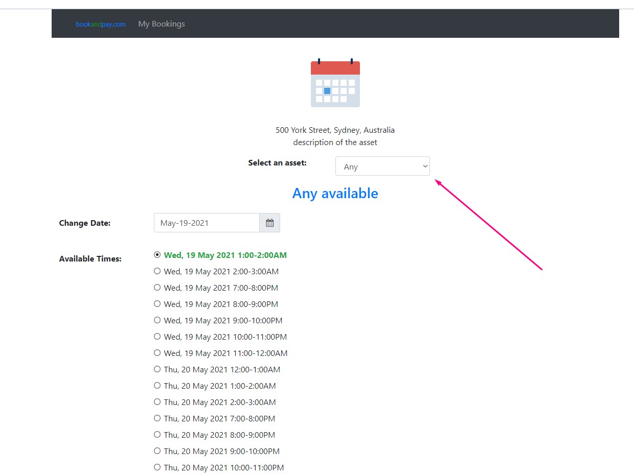 consolidated availability view in booking management software system