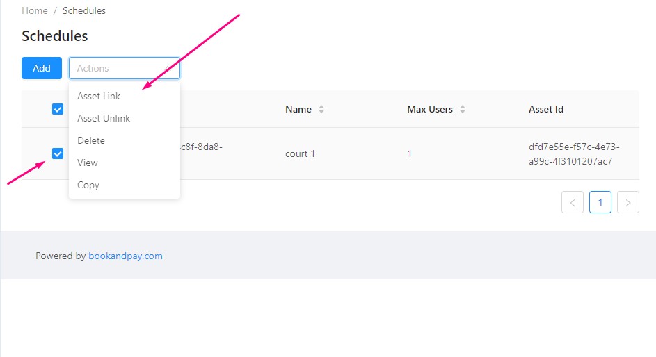 updating schedule in booking management software system